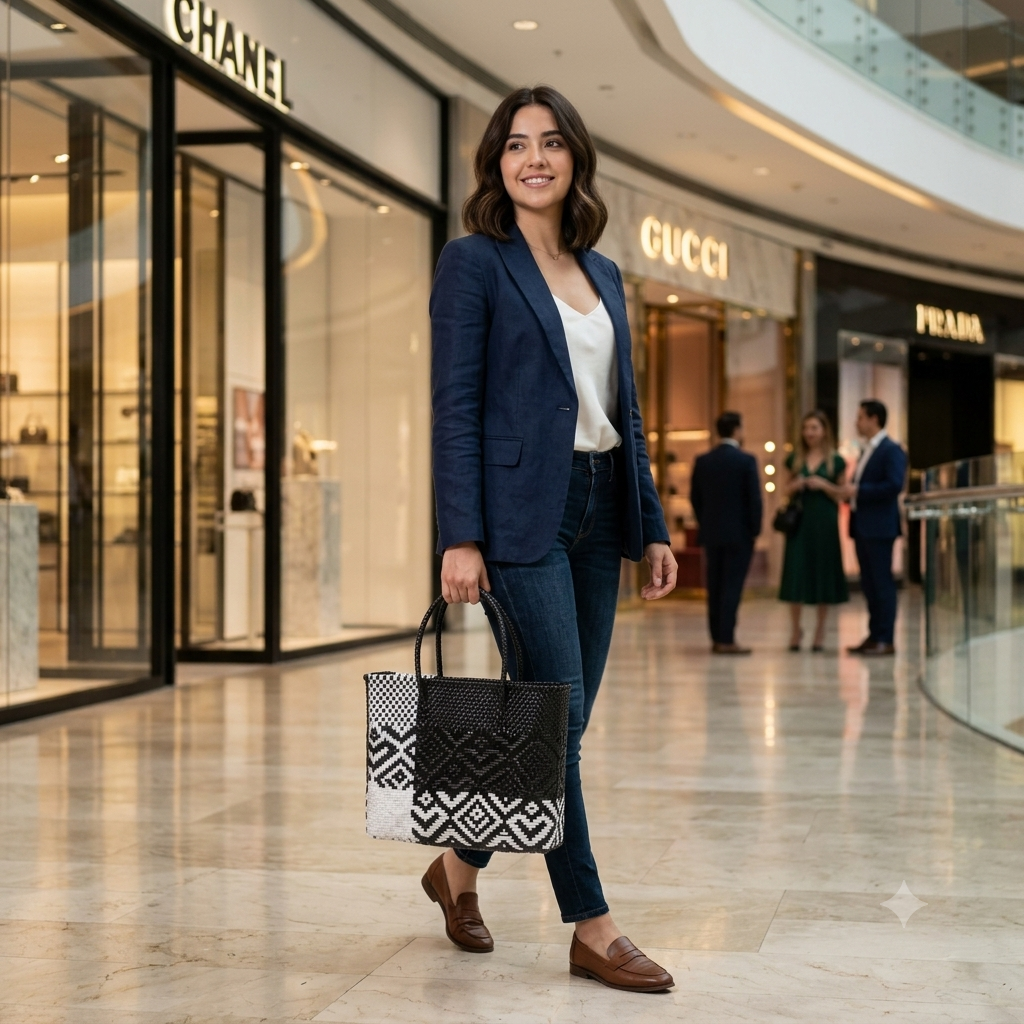 Bolsa de Mercado Artesanal Tejida a Mano – Varios Tamaños