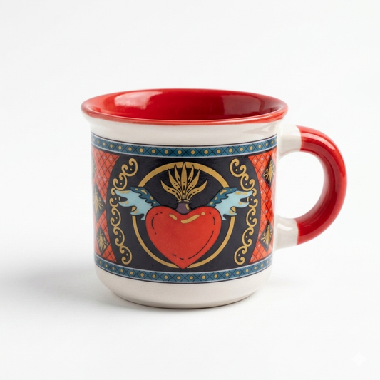 Set de 6 Tazas de Porcelana para Café Expreso - Colección Surtida de Arte Mexicano (90 ml)