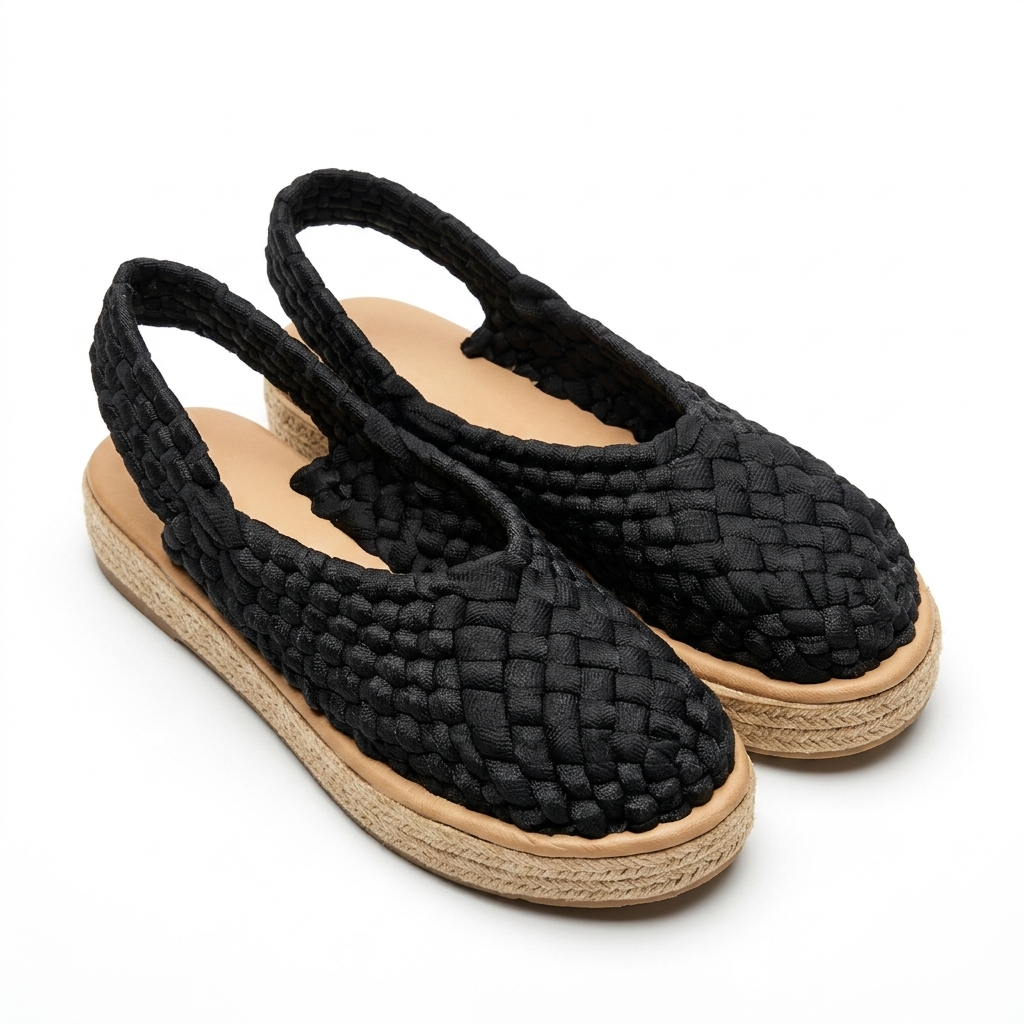 Women's Handmade Platform T-Shirt Yarn Huarache