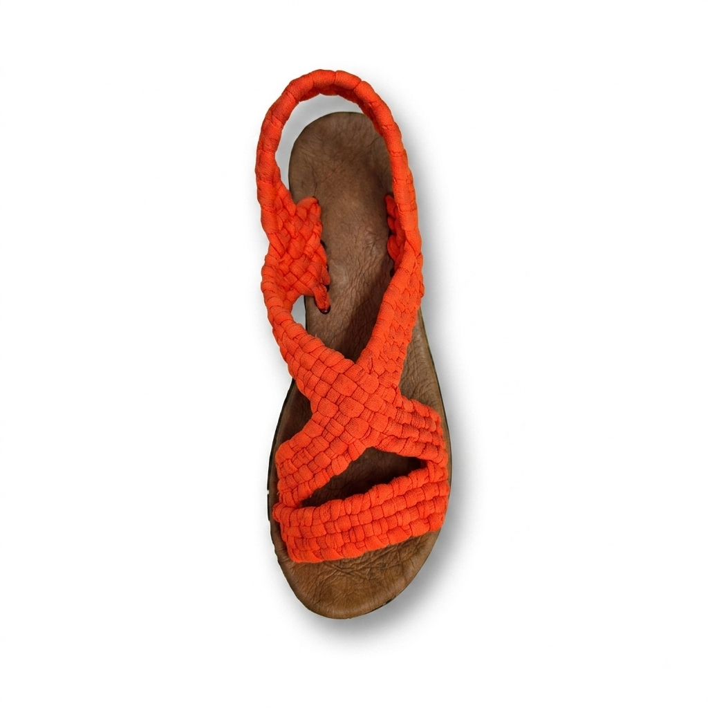 Huarache Artesanal de Trapillo con Plataforma para Dama – Tejido a Mano en Michoácan