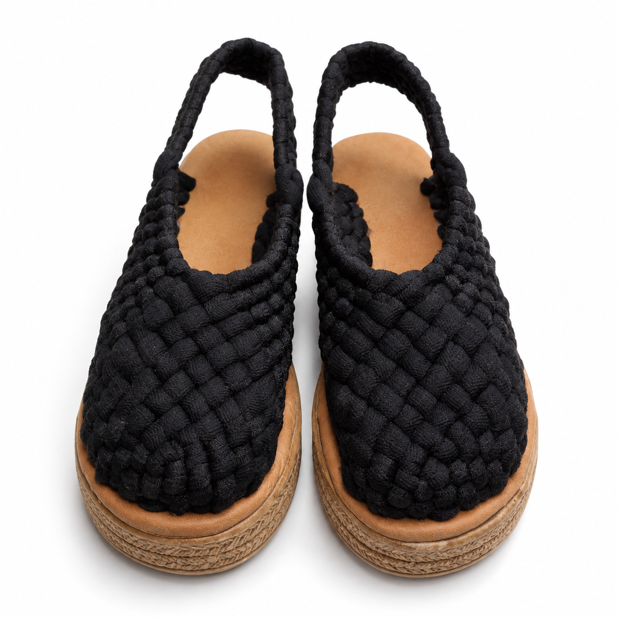 Women's Handmade Platform T-Shirt Yarn Huarache
