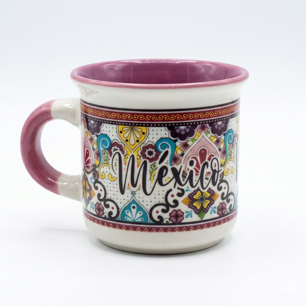 Set de 6 Tazas de Porcelana para Café Expreso - Colección Surtida de Arte Mexicano (90 ml)