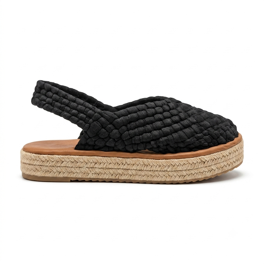 Women's Handmade Platform T-Shirt Yarn Huarache