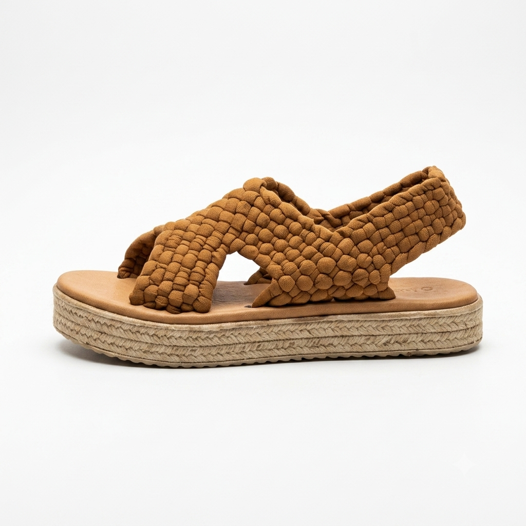 Huarache Artesanal de Trapillo con Plataforma para Dama – Tejido a Mano en Michoácan